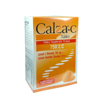 CalZa C Tablet แคลซ่า ซี แคลเซียม แอล- ทรีโอเนต 750 mg. + Calcium Ascorbate 30 mg.  60 เม็ด (แผงละ 10 เม็ด 6 แผง) ดูดซึมดี ไม่ระคายกระเพาะ