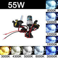 2X 55วัตต์ซีนอนหลอดไฟหน้ารถ H7 H11 H8 880 9005 Hb3 9006 H1 Hid DC 12โวลต์ชุดไฟตัดหมอกอัตโนมัติโคมไฟหัว3000พัน6000พัน12000พัน