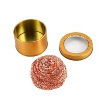 Cleaning Ball Desoldering Soldering Iron Mesh Cleaning Filter Tip Nozzle Copper Metal Wire Cleaner Ball Dump Ball Box Cleaner