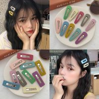 [COD] Korean Dongdaemun hair accessories macaron-colored matte ins net red clip bangs side top