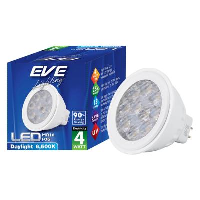 หลอดไฟ LED EVE MR16 FOG 12 โวลต์ 4 วัตต์ DAYLIGHT GU5.3 สีขาว [ส่งเร็วส่งไว มีเก็บเงินปลายทาง]