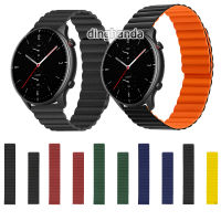 สายซิลิโคน 22 มม. สำหรับ Huami Amazfit PACE / Stratos 2 2S 3/GTR2 GTR 2e /GTR 3 /GTR3 PRO/GTR 47mm /GTR 4/amazfit Bip 5 สายนาฬิกาแม่เหล็ก