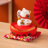 Lucky Cat Decoration Ceramics Piggy Bank Lucky Cat Creative Coin Bank China Good Luck Home Decor Craft Gift Money Saving Box