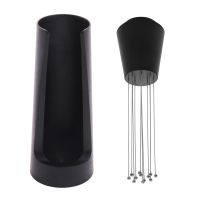 Espresso Coffee Stirrer WDT Tool and Self-Aligning Stand Coffee Stirring Tool Black