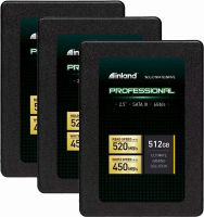 Inland Professional 3 Pack 512GB SSD SATA III 6Gb/s 2.5" 7mm TLC 3D NAND Internal Solid State Drive (3x512GB) 512GB x 3 512GB x 3