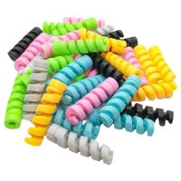 100Pcs Spiral Silicone Winder for Iphone Mobile Phone Data Cable Protective Sleeve Apple Charging Cable anti break