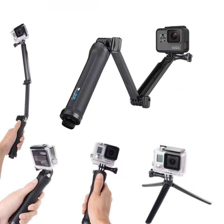orig-gopro-hero-3-4-5-6-7-8-9-10-11-3-way-selfie-stick-grip-ไม้เซลฟี่-แบบพับได้-สำหรับกล้องพับเก็บได้-xiaomi-sjcam