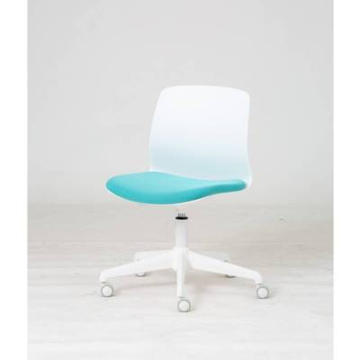 Modernform เก้าอี้สัมมนา เก้าอี้อเนกประสงค์ รุ่น  EMS ขาเหล็กสีขาวมีล้อ ปรับระดับได้ เฟรมพลาสติกสีขาว เบาะหุ้มผ้าสีเขียว