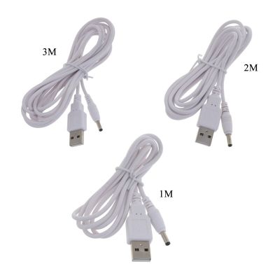 41QA 1m/2m/3m 5V Power Cord USB to 3.5mm x 1.35mm Barrel Jack Adapter Connector Charging Cable Plug Not Support 12 Voltage Cables Converters