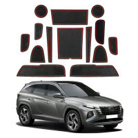 LFOTPP ประตู Groove Mat สำหรับ Tucson NX4 2021 2022ฐานล้อยาว Anti-Slip Gate Slot Pads Auto ภายใน Tucson NX4อุปกรณ์เสริม