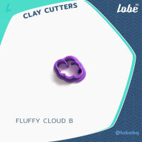 Fluffy Cloud B Shape Clay Cutter/ Polymer clay cutter/ Clay Tools/ แม่พิมพ์กดดินโพลิเมอร์สำหรับทำต่างหูรูปทรงก้อนเมฆ B