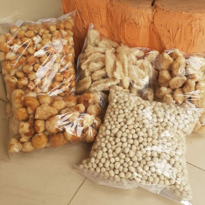 Paket Hemat 1 Kg Sukro Cikur 1 Kg Siomay Kecil 50 Pcs Cuanki Lidah 50