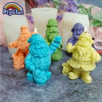 3D Santa Claus Silicone Moldwith Socks Giftscreative And Innovative Handmade Gypsum Resin Candle Mold Is Essential For Christmas