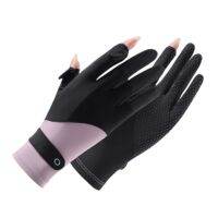 New Outdoor Summer Women Cycling Driving Gloves Anti-Ray Protection Glove Touch Screen Non-Slip Quick Dry Ice Silk Breathable