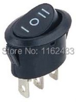 10pcs / lot KCD1-105-3 perforate 21 x 14 mm 3 pin ON - OFF - ON ellipse boat rocker switch power switch