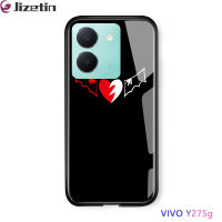 Jizetin Vivo Y27 5G เคสลายกราฟฟิตีแบบคลาสสิก,เคสกระจกนิรภัยขอบนิ่มสำหรับฮิปฮอป