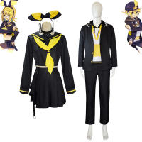 Kagamine ราศีเมถุน cos บริการกระจกเสียงกระดิ่งกระจกเสียงเชื่อมต่อ cosplay เสื้อผ้าอะนิเมะผู้หญิง jk เครื่องแบบชุดฮาโลวีน