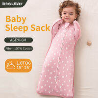 ใหม่ถุงนอนเด็กทารกแรกเกิด Swaddle แขนกุด Sleep Sack ฤดูร้อนผ้าฝ้ายบางนุ่ม2วิธีซิปผ้าอ้อมเปลี่ยนกระเป๋า