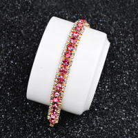 DIWENFU 18K Rose Gold Color Bracelets for Women Pulseira Feminina Silver 925 Jewelry Red Ruby Gemstone Charm Bracelets Girls Box