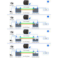 Dual แบตเตอรี่ Isolator IP65 กันน้ำ Universal แรงดันไฟฟ้า Sensitive รีเลย์สำหรับ ATV สำหรับ RV