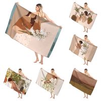 ♝▩♕ Bathroom Bath towel for adults sauna Large beach towel Gym towel Large hotel woman shower quick drying microfiber boho nordic