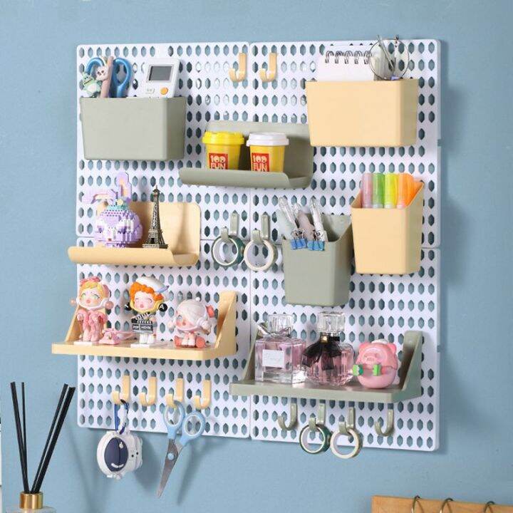 Pegboard Combination Kit, Wall Mounted Storage Set with Pegboard
