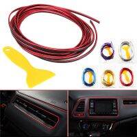 KLNU 【คลังสินค้าพร้อม】5M /Roll Car Strip Grid Decoration Interior Wire Dashboard Aircond Trim Lining Sticker Car Wheel Rims Protector Rubber Molding Vehicle Color Guard Line Stickers Car Styling