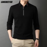 High End 100% Cotton Designer New Fashion Brand Polo Shirt Men 2023 Korean Top Quality Casual Long Sleeve Tops Men Clothes Towels