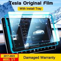 9H Matte Tempered Glass Screen Protector For Tesla Model 3 Y 2023 2022 2021 Center Control Navigation Film Car Modify Accessory