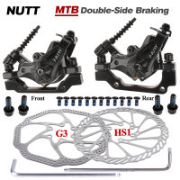 NUTT MTB จักรยานโลหะผสมวิศวกรรมดิสก์เบรกทวิภาคี160 180มิลลิเมตรคาลิปเปอร์โรเตอร์ชุด BMX สกูตเตอร์ด้านหน้าด้านหลังภูเขาชิ้นส่วนจักรยาน