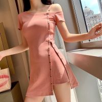 ☍☬✢ Black Bodycon Dress Women Vestidos 2019 Summer Sexy Elegant Pink One Shoulder Mini Celebrity Runway Party Dresses