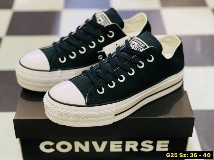 รองเท้าผ้าใบconverseถ่ายจากสินค้าจริงรับประกันตรงปก100-กรณีสินค้าไม่ตรงปกหรือชำรุดเสียหายจากทางร้านสามารถแจ้งเปลี่ยนคืนได้