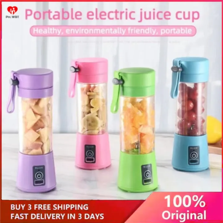 Rechargeable Fruit Blender USB Portable Juice Extractor Mixer 3 Colors