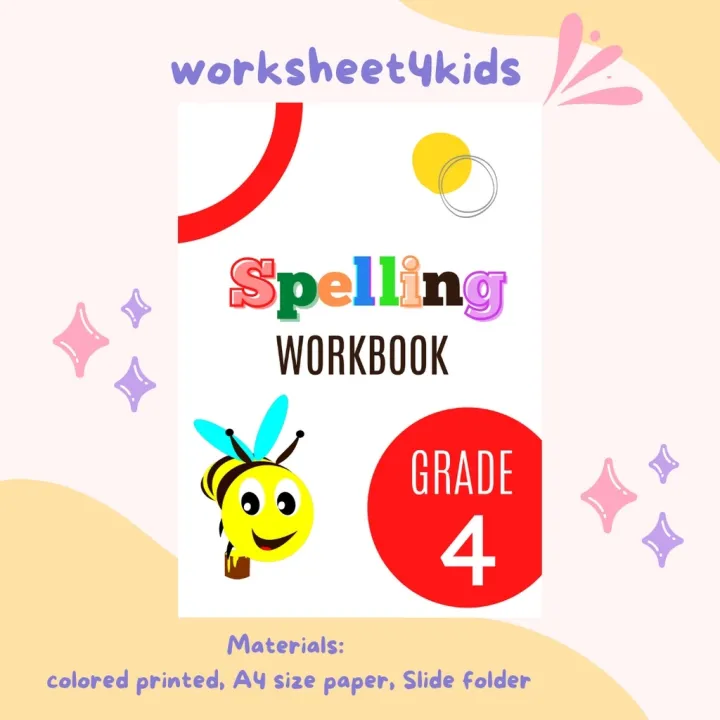69 PAGES GRADE 4 SPELLING WORKBOOK CURSIVE PRACTICE (2 PAGES PER SHEET