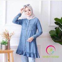 Tunik VERINA REMPEL BUSUI Earth JEANS WASHED PREMIUM MODEL REMPEL