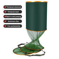 Aluminum Fishing Gear Alloy Edge Glued Anti-hanging Quick-drying Fish Protection Fish Net Bag Fishing Supplies