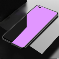 ฟิล์มกระจกถนอมสายตา ป้องกันแสงสีฟ้า เรียวมี เอ็กซ์50 (5จี) 2020 Purple optical glass film, curved edge Prevent blue light For Realme X50 (5G) 2020 (6.57")