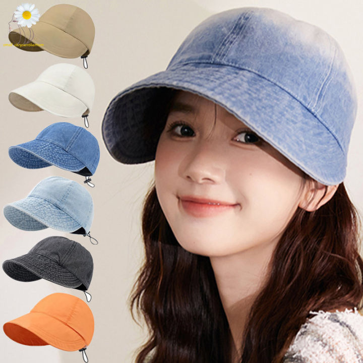 Foldable Wide Brim Sun Hat Drawstring Adjustable Caps for Men Women ...