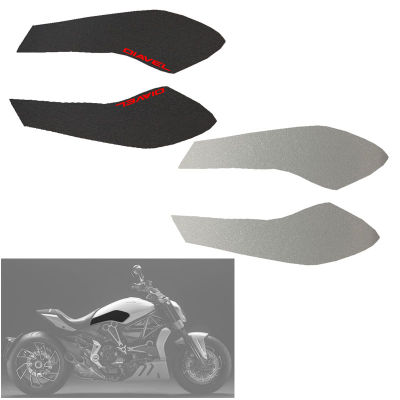 Motorcycle Tank Pad Protector Sticker Decal Gas Fuel Knee Grip Traction Side For Ducati DIAVEL Diavel