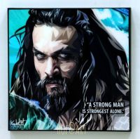 Aquaman อควาแมน เจ้าสมุทร Super Hero DC comics ซุปเปอร์ฮีโร่ รูปภาพ​ติดผนัง pop art พร้อมกรอบและที่แขวน กรอบรูป แต่งบ้าน ของขวัญ ของสะสม รูปภาพ