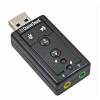 USB Sound Card External Audio Adapter with Mic 7.1