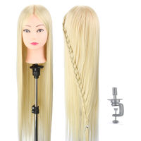 Neverland 30" High Temperature Fiber Hair Styling Mannequin Head Practice Cutting Blonde Hairdressing Dummy Dolls Head for Wig