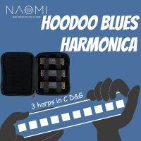 Harmonika Blues Nomi Hoodoo 10ฮาร์โมนิก้า16รู3แพ็คพร้อมเคส C D G ชุดหีบเพลงโทน