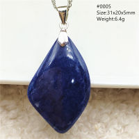 Genuine Natural Blue Sapphire Gemstone Pendant Women Man Clear Water Drop Oval Bead Topaz Necklace Brazil AAAAA