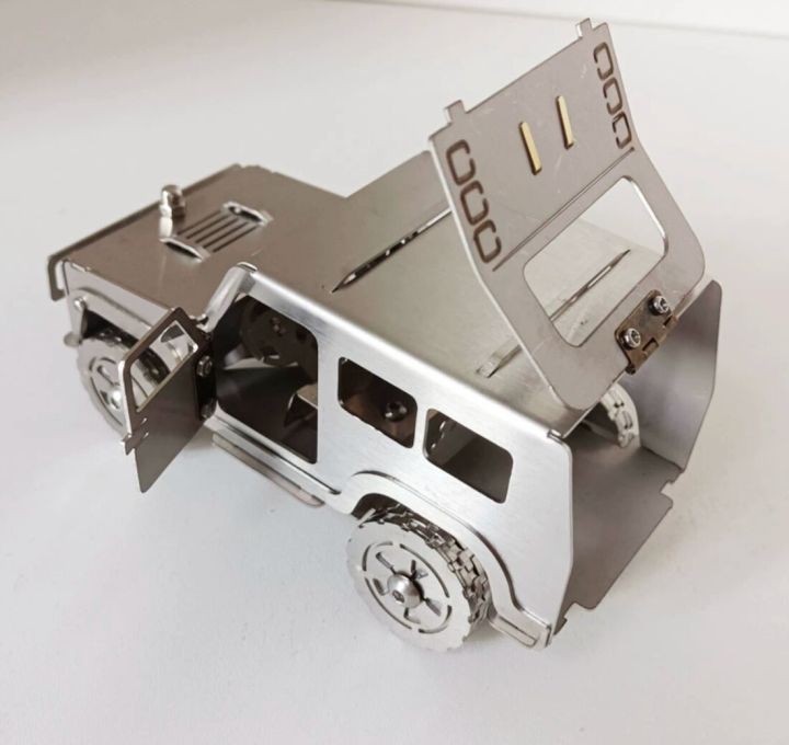 โมเดลรถออฟโรดทำด้วยมือทำมือทำจากสเตนเลสสตีลรถประกอบแบบ-diy-ชุดประกอบโมเดลโลหะผสมแบบคงที่ของขวัญของเล่นฝีมือ