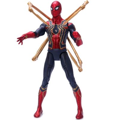 ZZOOI Marvel Legends Spiderman Figure Action Figures 7-inch With Light Spider-Man Model Toy Disney Superhero Figurine Figma Kids Gift