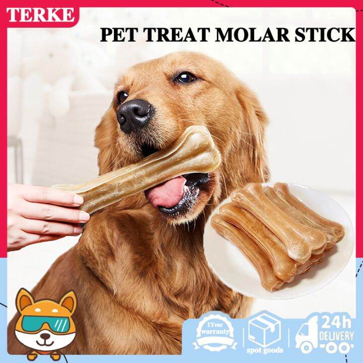 TERKE Cowhide Bones Pet Tooth Grinding Stick Dog Toys Bones Pet Chew