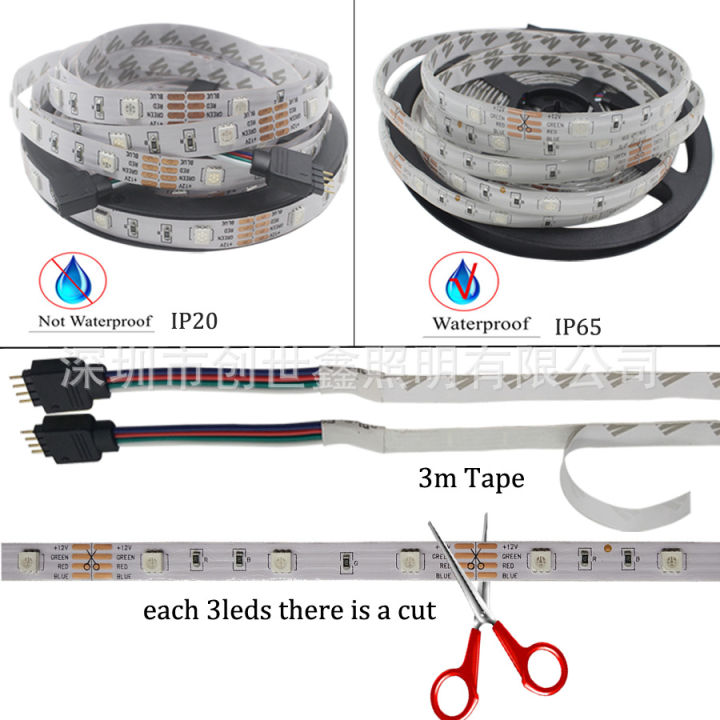 led-strip-5050-rgb-led-light-strip-waterproof-flexibility-12v-5m-10m-controller-adapter-diode-tape-ribbon-decorative-lights