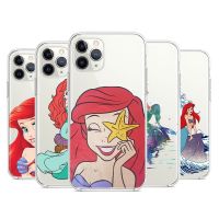 {L electronic shell} Ariel The Mermaid ซิลิโคนนุ่มสำหรับ iPhone IPhone 13 12 Mini 11 Pro XS MAX XR X 8 7 6 5 SE Plus เคสโทรศัพท์