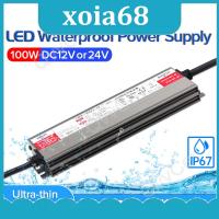 xoia68 Shop 100W LED Driver DC12V DC24V IP67 Waterproof Lighting Transformers for Outdoor Lights Power SupplyAC100-265V 100W